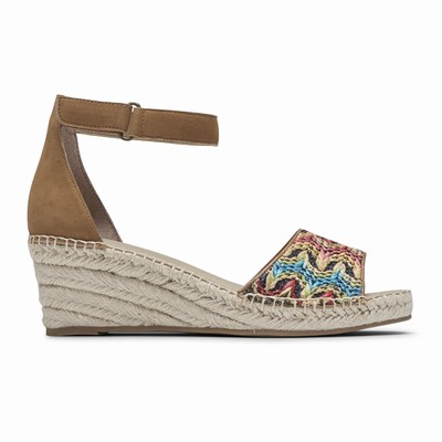 Cunhas Rockport Marah Woven Strap Mulher Marrom PT-16294